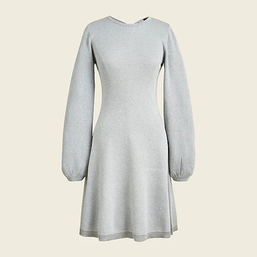 NWT J. Crew Lurex Twist Back Dress - Picture 5 of 15
